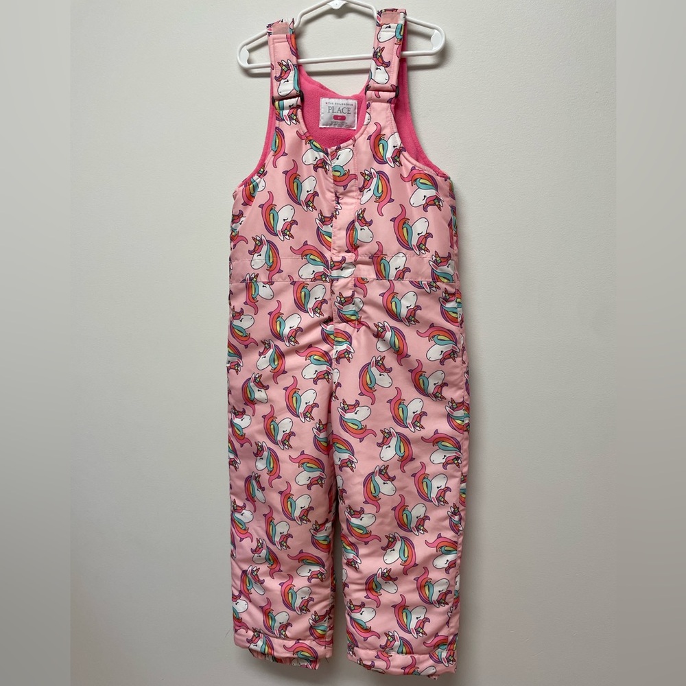 Children’s Place Snow Overalls Size 5T Unicorns